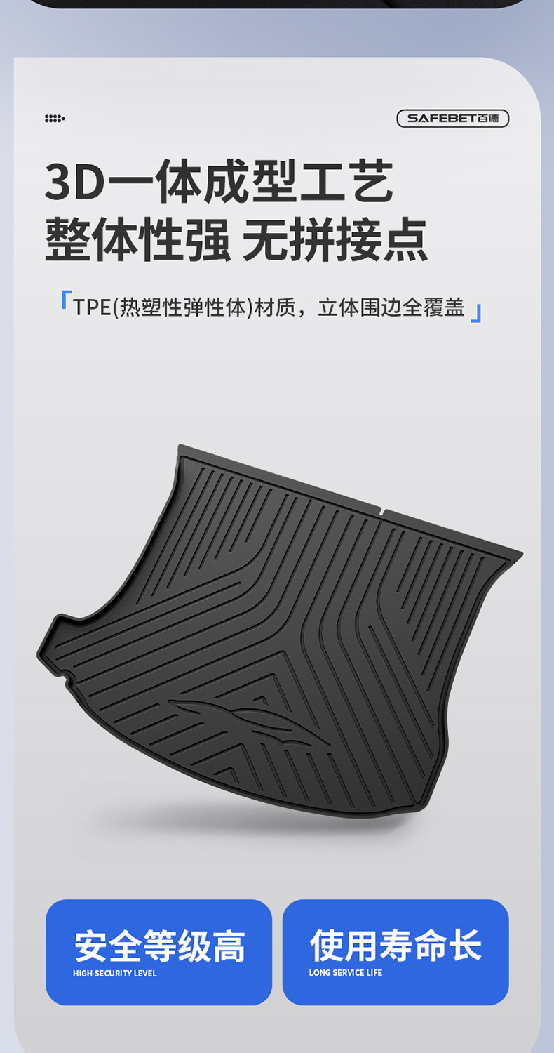 Suitable for Xiaomi Su7 Su7 Ultra Yu7 Special All-Weather Tpe Car Trunk Mat Car Accessories
