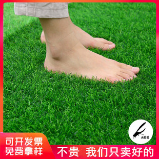 Lawn Fake Leather Artificial Green Carpet Mat Plastic Mesh Mat Football Field Decoration Silencer Fence Football