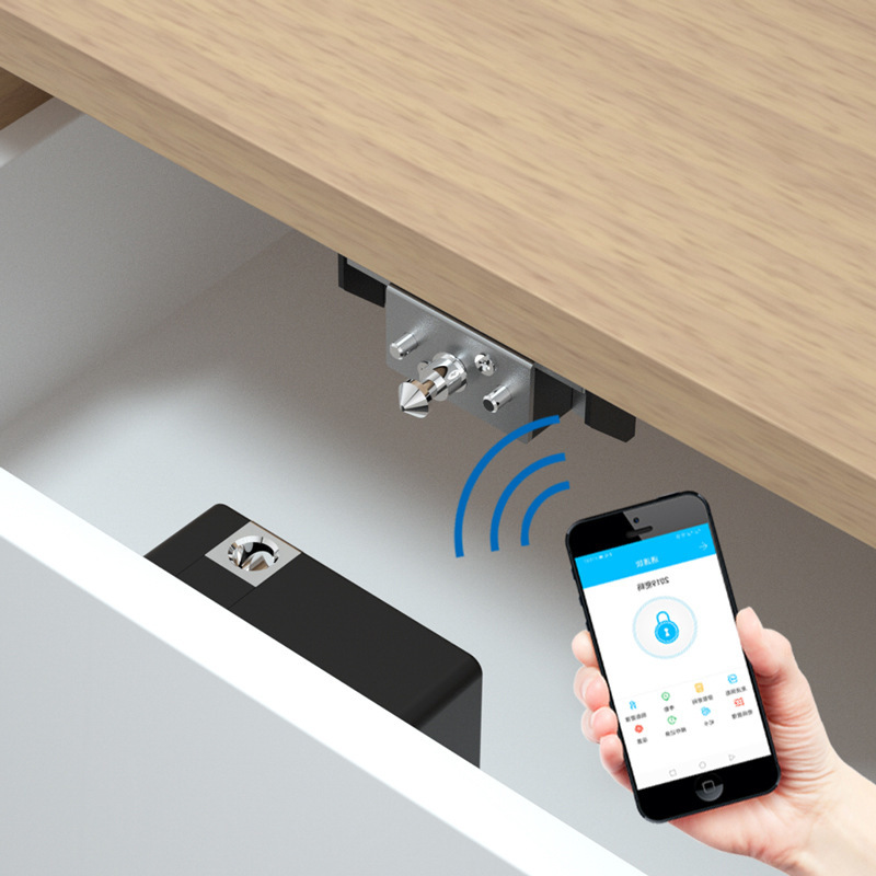 Hole-free Bluetooth drawer lock, universal cabinet lock, invisible lock, locker lock, Tongtong lock, APP smart card swipe cabinet lock