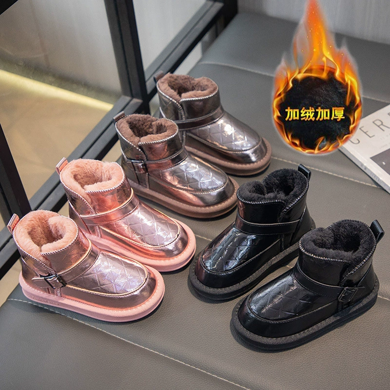 2023 зимние детские зимние сапоги, обувь для девочек, новые зимние сапоги для мальчиков, детская обувь из толстого хлопка на флисовой подкладке