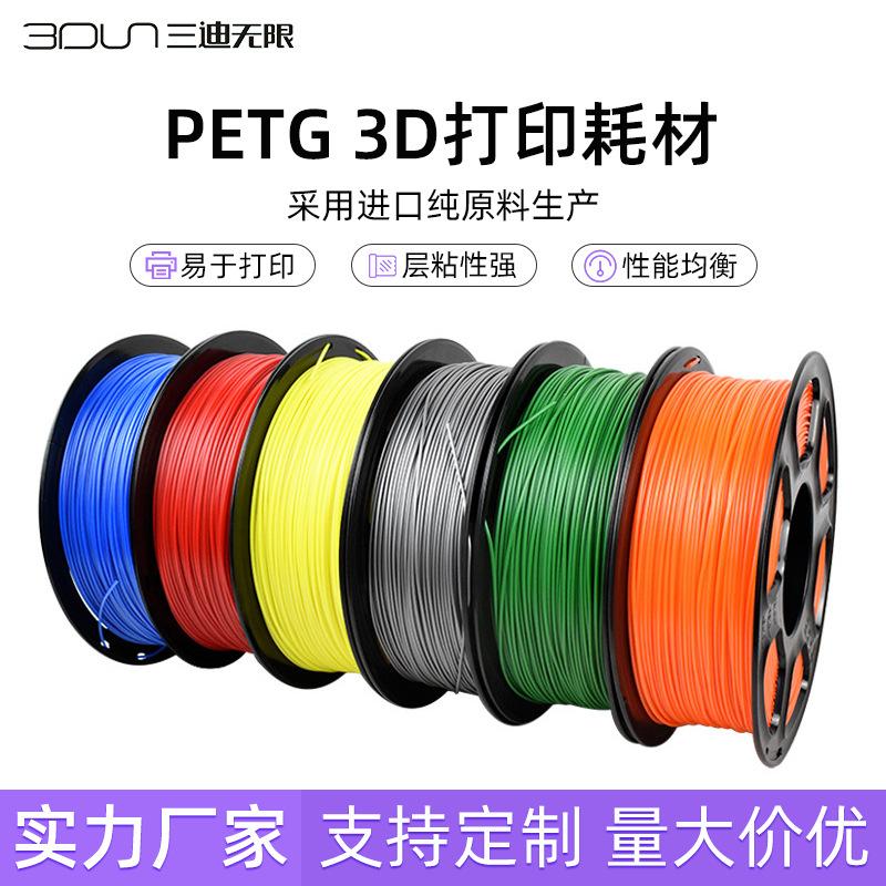 Filamento PETG para Impresión 3D 1.75mm 1KG de Alta Velocidad para Granja de Impresión
