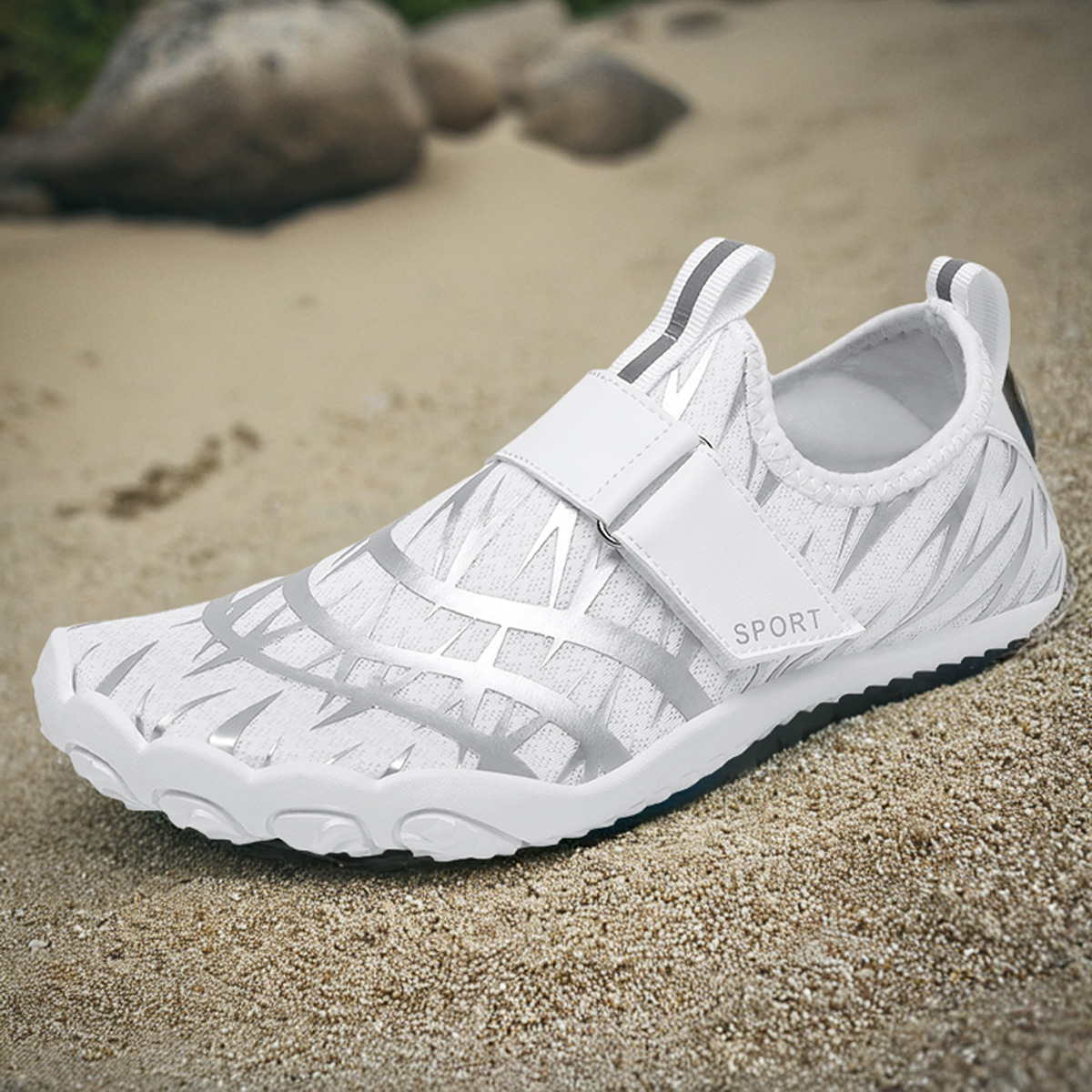 Beach shoes for men and women, sandproof, outdoor water-resistant, slip-resistant, quick-drying, swimming, fishing, diving, soft soles, anti-cut, seaweed gathering, creek shoes
