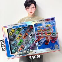 大礼盒男孩玩具车仿真赛车模型套装铁皮汽车培训机构招生礼品批发