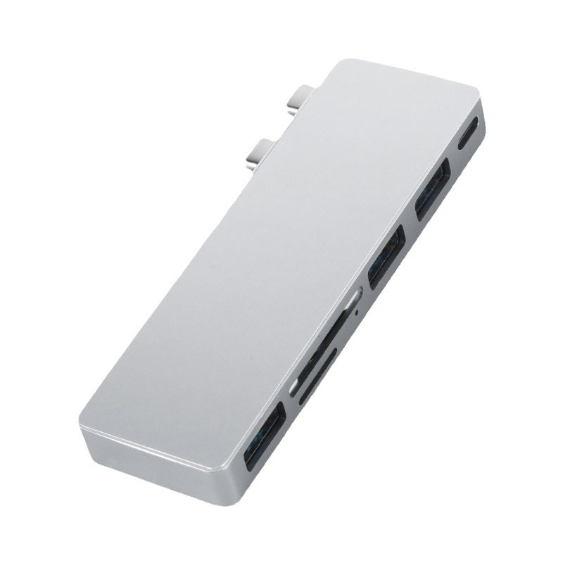 Transfronterizo en stock muelle de expansión adecuado para el ordenador portátil de apple hdmi6 en 1 multi-interfaz de doble cabeza de tipo c