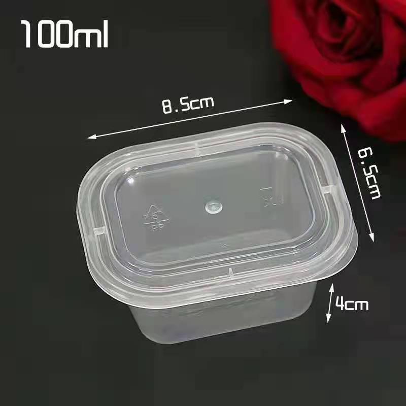 25/50/100ml taza de salsa desechable caja de material pequeño comercial para llevar de una pieza caja de empaque de comida rápida caja de condimento