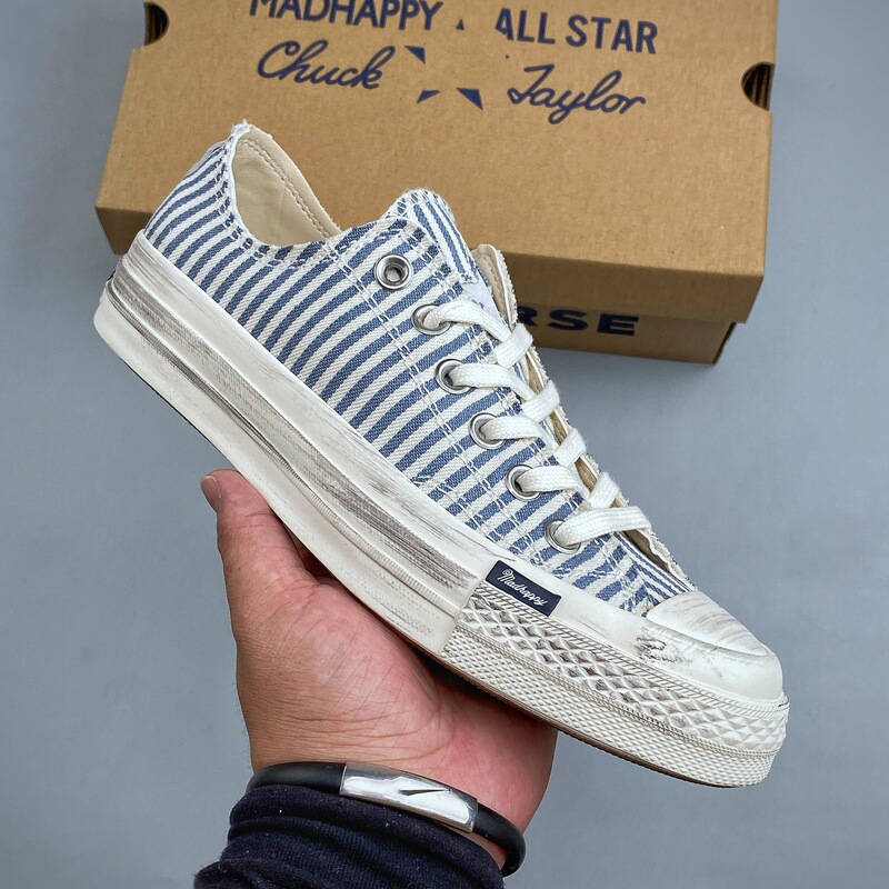 Madhappy Chuck70 canvas shoes for men and women, American retro style distressed fabric shoes with a dirty wash texture, trendy workwear shoes Madhappy Chuck70 canvas shoes for men and women, American retro style distressed fabric shoes with a dirty wash texture, trendy workwear shoes