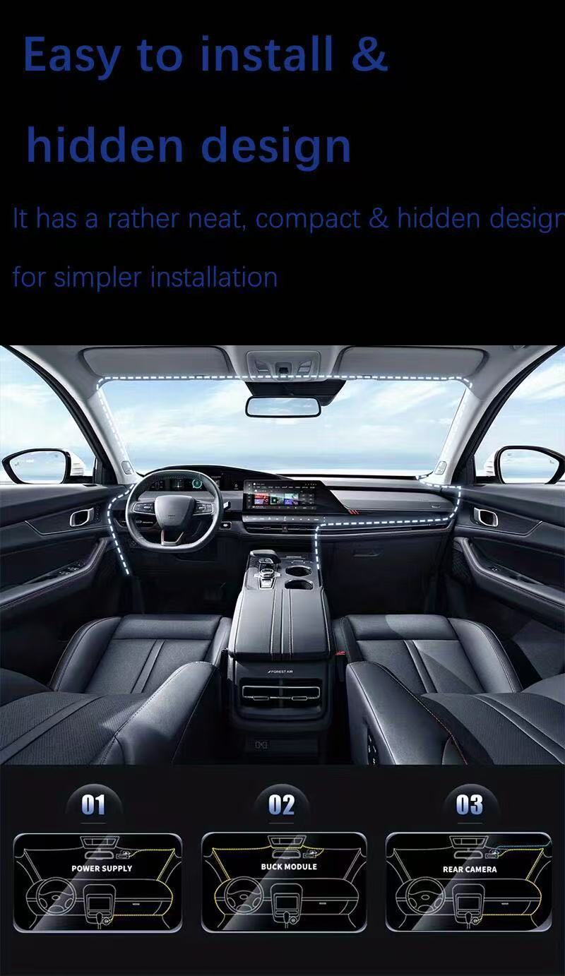 V20 Cross-Border Driving Recorder 3-Way High-Definition 1080P Three-Lens Parking Monitoring with Night Vision Car Dvr