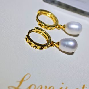 Dan Tao Copper Gold Plated Ear Buckle Freshwater Pearl Star All-match Internet Celebrity Same Source Direct Pearl Ear Buckle