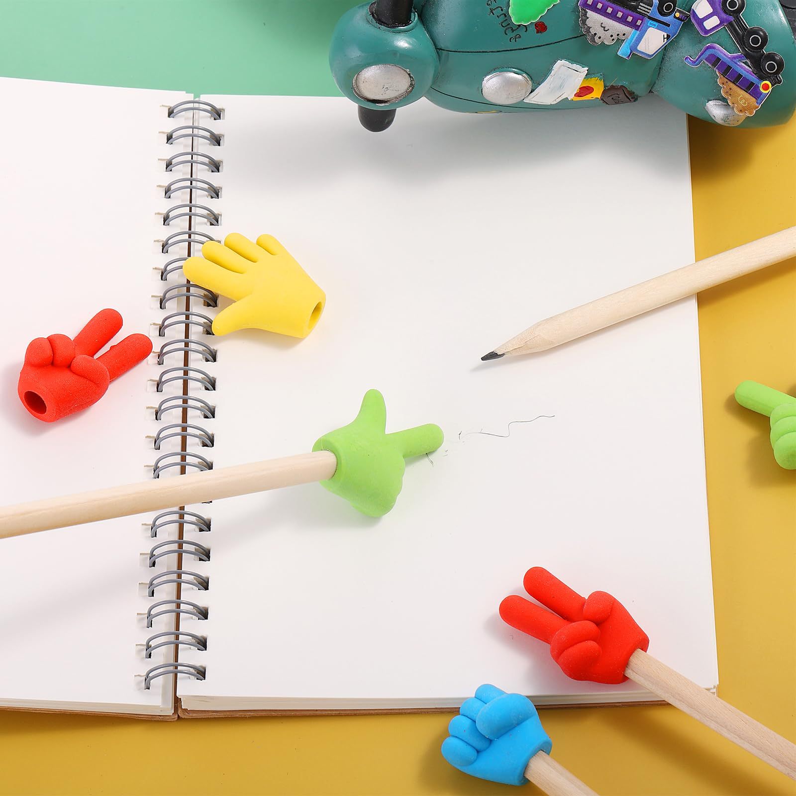 Rock Scissors Paper Eraser Pencil Top Eraser Funny Rubber Pen Cap for Pencil