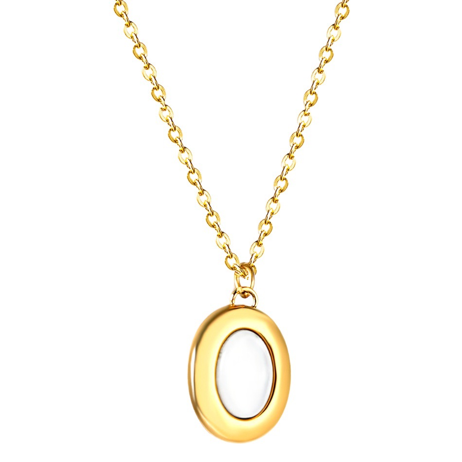 Concha blanca simple europea y americana pendientes de alta calidad collar anillo pulsera joyería de acero inoxidable conjunto de joyería transfronteriza femenina