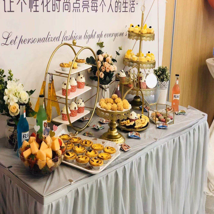 Decoración de mesa postre boda traje creativo Europeo placa pastel cumpleaños comida fría té soporte exhibición