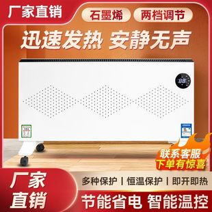 Graphene Electric Heater Household Heating Carbon Fiber Double-Sided Heater Power-Saving Energy-Saving Wall-Mounted Mobile Electric Radiator