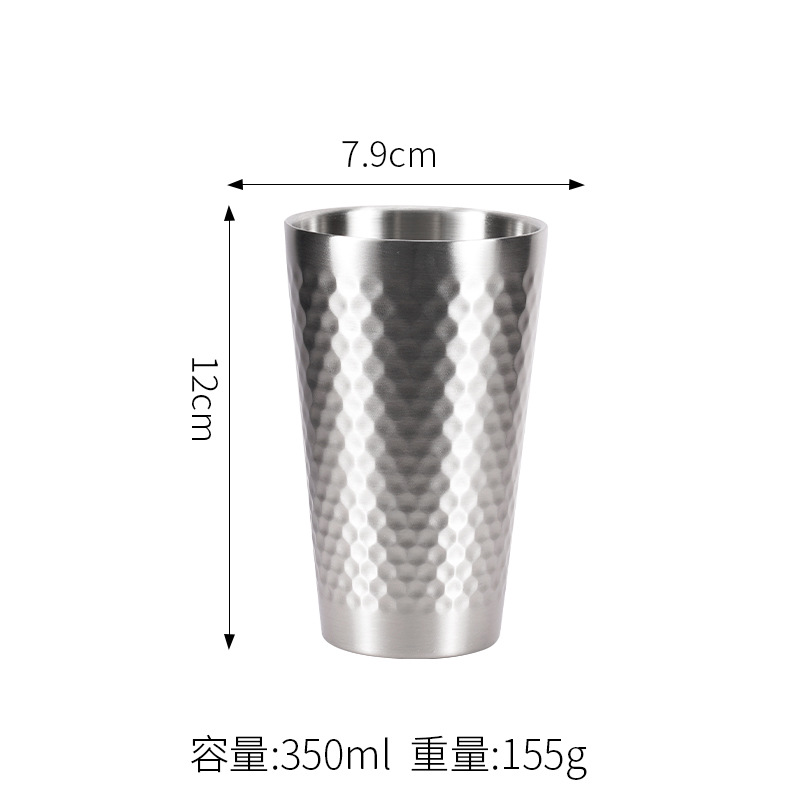 350ML 더블 해머 물 컵 (실버)