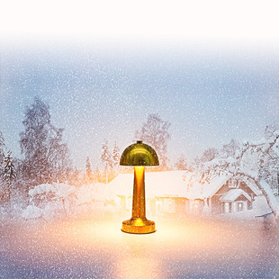 European-Style 3D Mushroom Atmosphere Lamp Bar Cafe Lamp Children's Birthday Gift Decoration Table Lamp Metal Mushroom Lamp