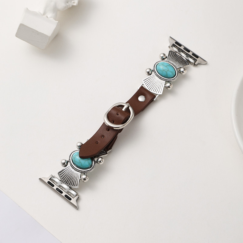 40g Weight iPhone Applicable Brands Zinc alloy Strap Material Watch Strap Classification 1 Piece Quantity Holiday, Daily Occasion Geometric Pattern Unisex Gender Retro, Ethnic Style, Bohemian Style Retro Ethnic Style Bohemian Geometric Zinc Alloy IPhone Watch Strap 10
