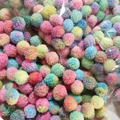 小紅書同款毛球洞洞鞋毛毛球DIY耳墜飾品配飾人造毛絨球毛球吊墜