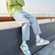 American Retro Jeans Men's Trendy Brand Loose Straight New Versatile Korean Style Trendy Wide-Leg Casual Long Pants