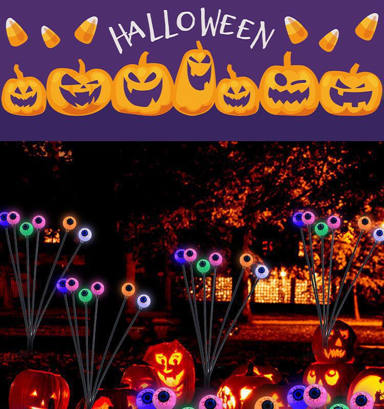 Solar Powered Halloween Led Eyeball String Lights For Outdoor_voghion.com