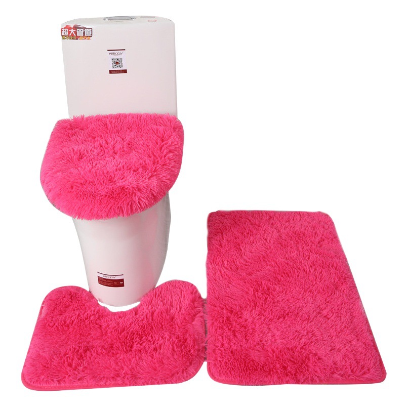 国境を越えてトイレの浴室トイレのバスタブの北欧風マットpvc滑り止めマットの3点セットのシルクカーペット