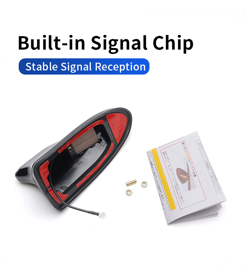 Factory new modified shark fin antenna with radio receiver, car roof decoration, signal booster, front-mounted car antenna