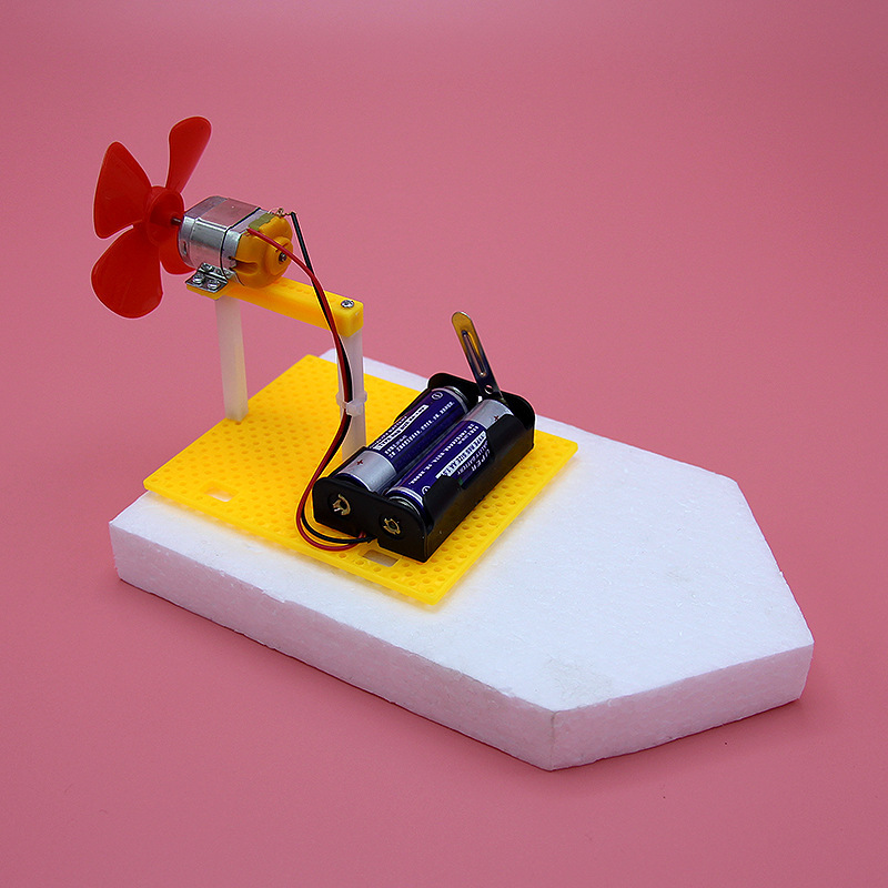 Air-powered boat speedboat model DIY electric wind boat technology small production materials hand-assembled teaching aids