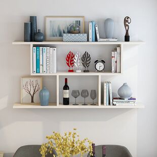 No Punching Wall Storage Rack Creative Student Bookshelf Shelf Wall Hanging Living Room Hanging Wall Cabinet Simple