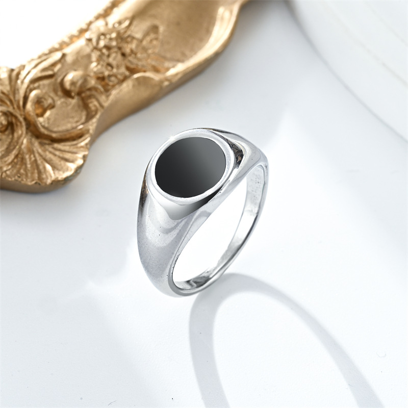 304 Stainless Steel Material Punk Streetwear Geometric 304 Stainless Steel Polishing Men's Rings Men Band Rings