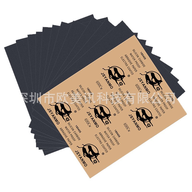 Double Leopard brand sandpaper 60-2 work/mist dry-wet use for furniture, automotive, woodcraft, carbide silicon polishing and grinding