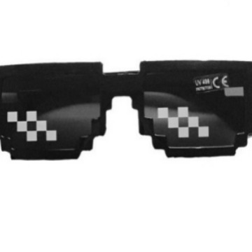 New mosaic glasses two-dimensional forced sunglasses my world personality pixel disco sunglasses wholesale