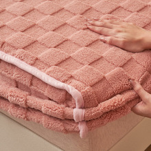 冬季珊瑚绒床笠单件牛奶法兰绒床罩床垫套罩席梦思保护套床单加绒