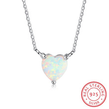 S925银澳宝OPAL项链 欧美跨境轻奢优雅简约饰品爱心吊坠项链女