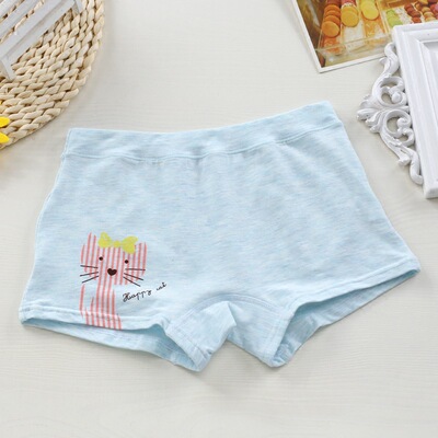 厂家批发日系女士内裤女学生韩版中腰少女平角裤 可爱大码四角裤