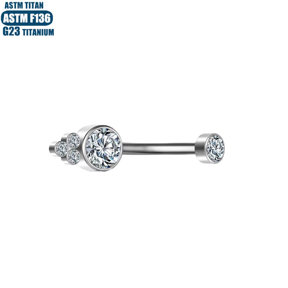 16G labret stud size and finish detail