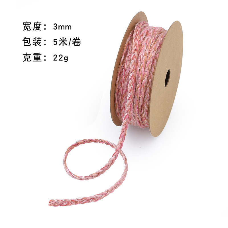 Nuevo cactus transfronterizo impresión de tortuga hoja de algodón cinta jardinería en maceta decoración doméstica DIY cuerda de madera de algodón