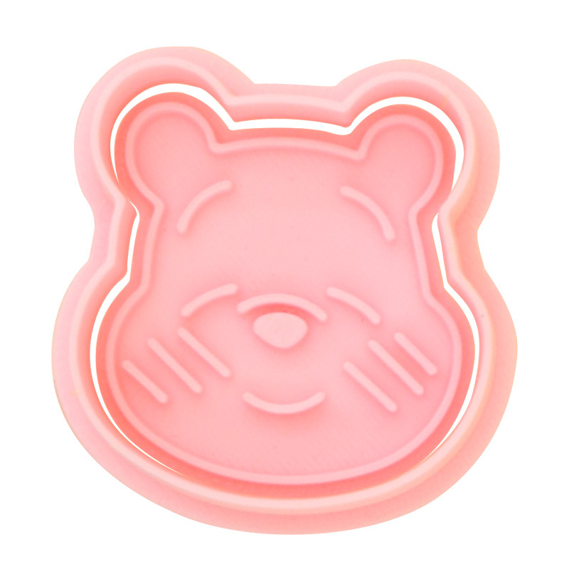 Molde para Galletas de Winnie the Pooh, Molde para Hornear de Fondant con Diseño 3D de Dibujos Animados, Molde para Decoración de Pasteles para Hacer en Casa