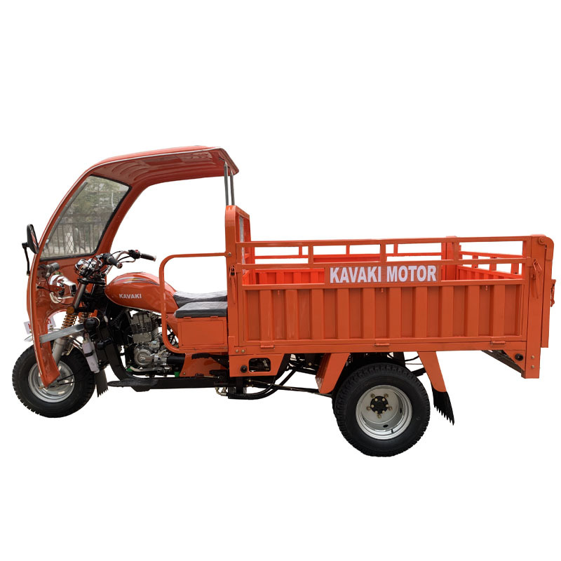 Motocarro Triciclo de Carga a Gasolina con Volquete para Transporte Heavy Duty