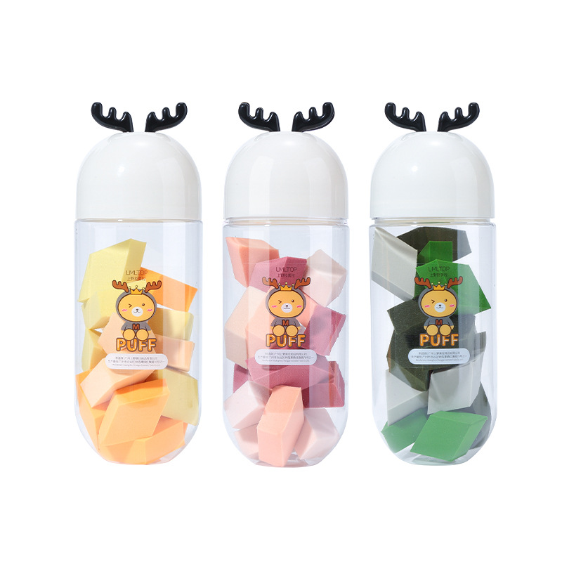 Ramila 15 piezas pequeño diamante en polvo soplo hidrofílico no comer polvo maquillaje puff ciervos enlatados en polvo puff A80207