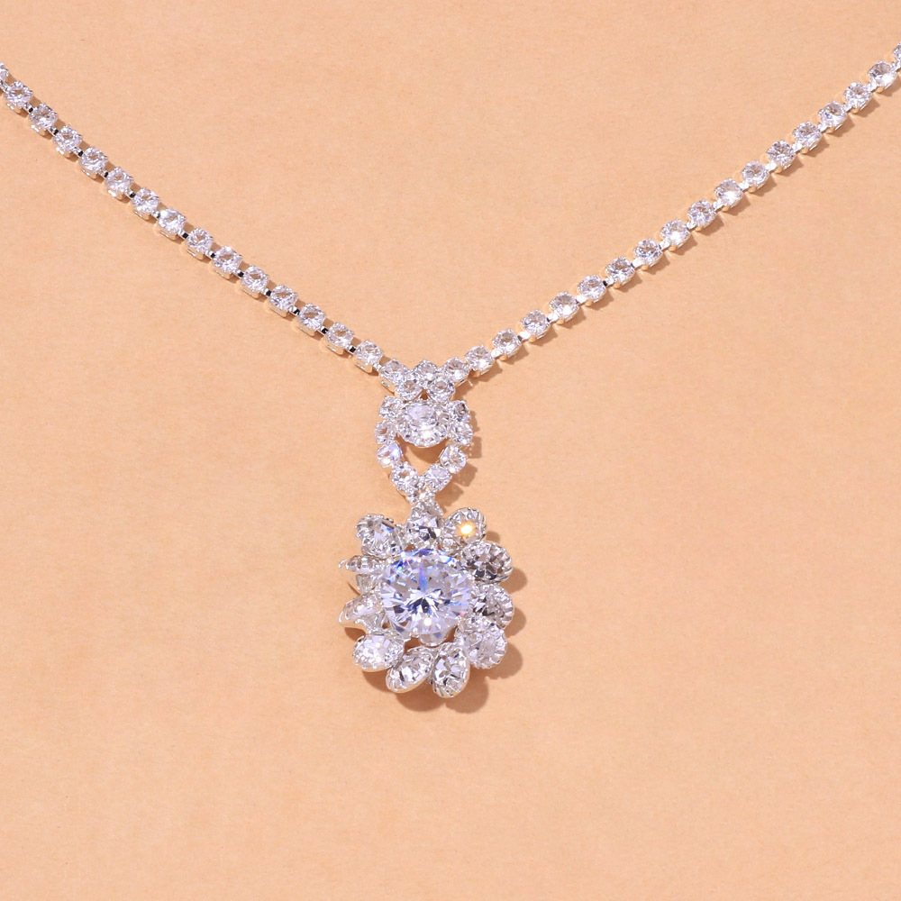 Comercio exterior exquisita joyería nupcial de dos piezas vestido accesorios de las mujeres del todo-fósforo collar de flores traje conjunto de joyas