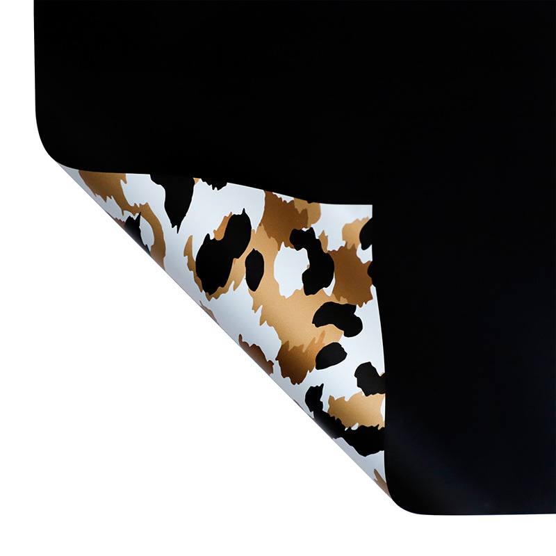 Huaxi plumage leopardo rico impermeable estilo coreano flor florista ramo florista rosa material de papel de envoltura