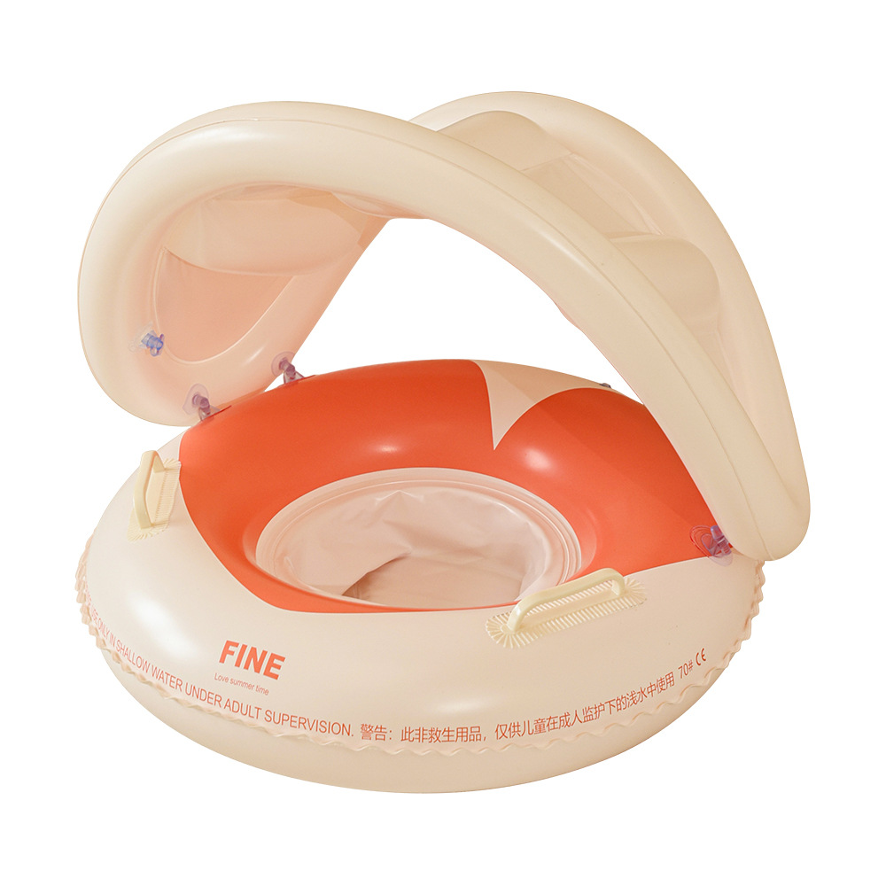 Xia Le bebé anillo de natación a prueba de sol con volante asiento de bebé barco cuerno barco hogar niños natación anillo piscina juguete