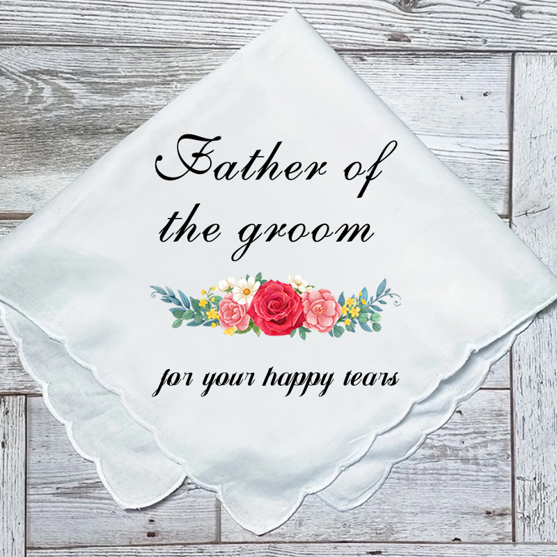 跨境亚马逊 新郎母亲婚礼手帕for your happy tears主题月牙茶巾|undefined