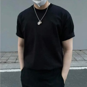 Cross-Border 230g Heavyweight Short-Sleeved Men's T-Shirt Spot Wholesale Pure Cotton Round Neck Off-Shoulder Men's Short-Sleeved Advertising Cultural Shirt