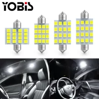 Ubis модифицированный Автомобильный светодиодный светильник 31MM 16SMD 2835 1210 Автомобильный светодиодный двойной Точечный светильник для крыши