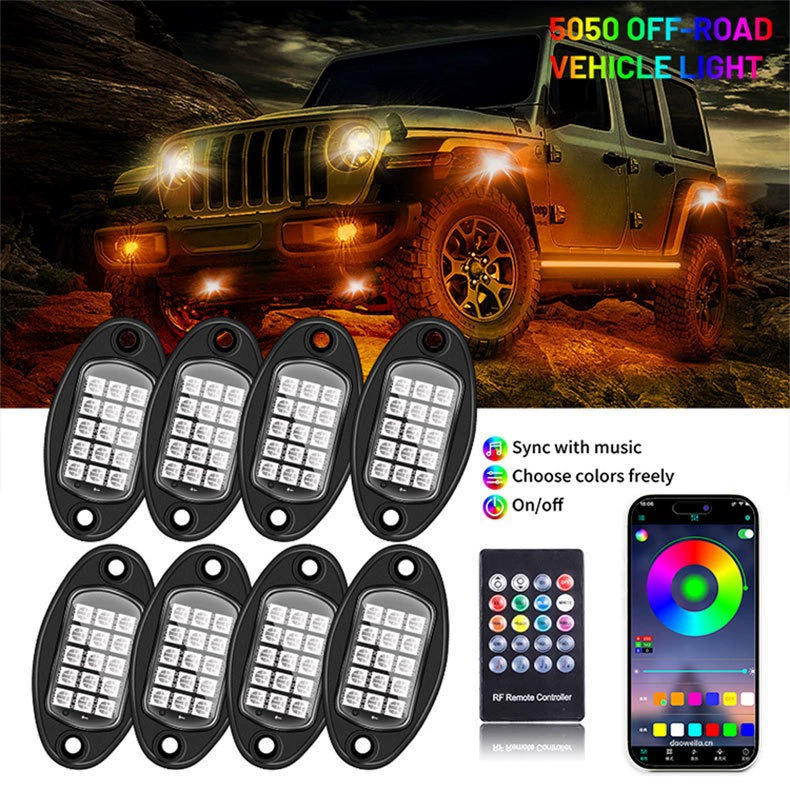 Colorful LED landing gear, decorations, waterproof lights, bluetooth, remote control