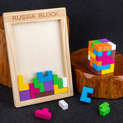 Tetris Puzzle for Boys and Girls, Logical Thinking Training, Wooden Toys for Toddlers, Early Education Brain Teaser Building Blocks