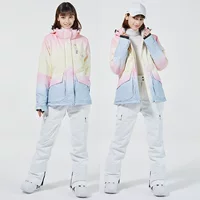 Новый лыжный костюм шпон двухдосный женский зимний открытый теплый и утолщенной корейской версии