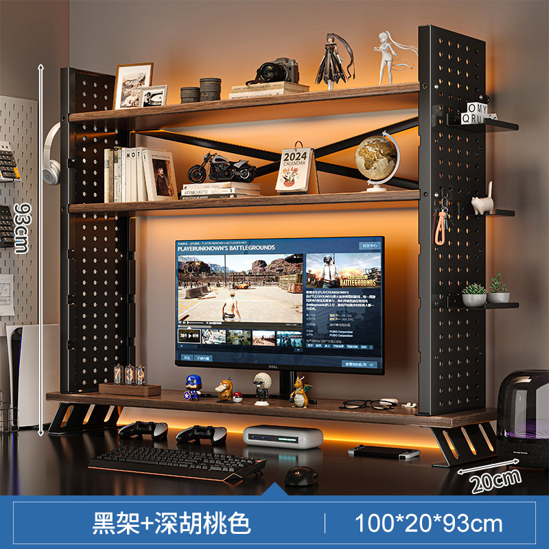 Estante de escritorio estante de almacenamiento multicapa estante de estante de escritorio estante de estante estante de escritorio estante de elevación de computadora