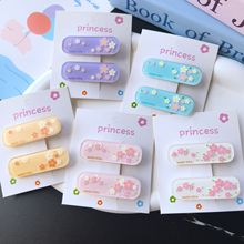樱花少女发夹亚克力一字夹文艺甜美鸭嘴夹小发卡刘海夹碎发夹头饰