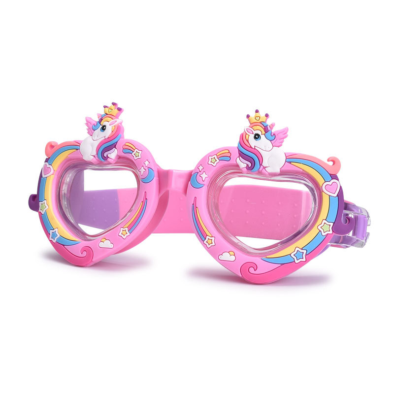 国境を越えた子供のかわいいアニメシリコンアニメ水泳眼鏡プール男女児童水泳訓練潜水装備