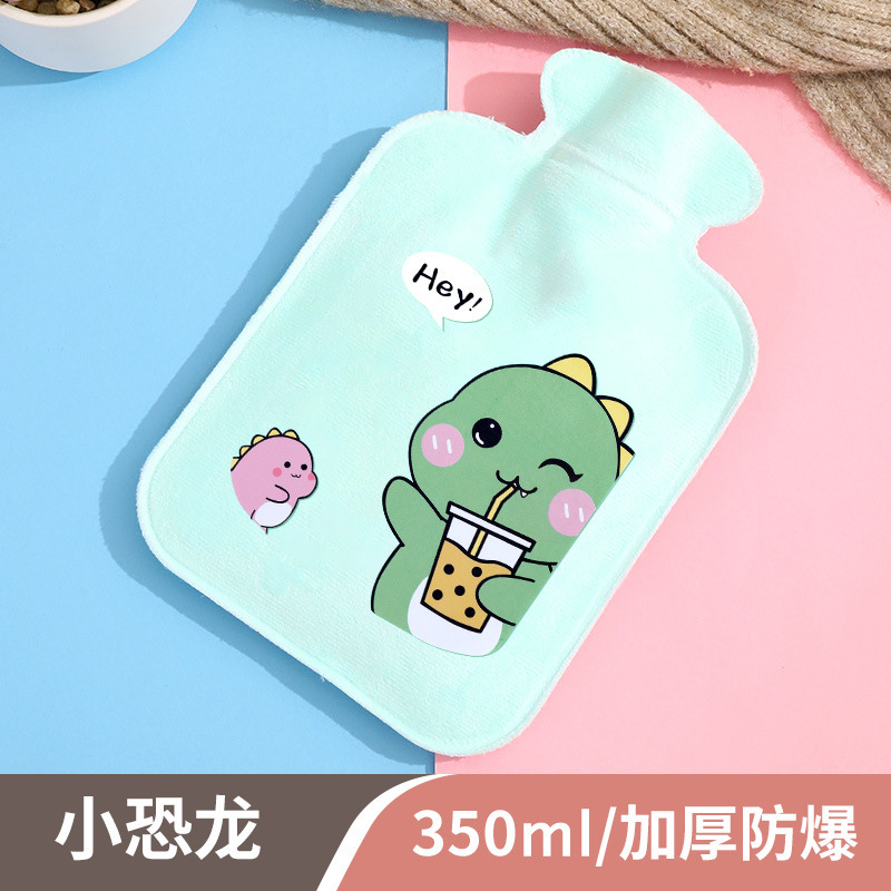 Cute Plush Cartoon Hot Compress Hot Water Bag Water Filling Thick Anti-Burst Hand Warmer for Dorm Foot Warmer Baby